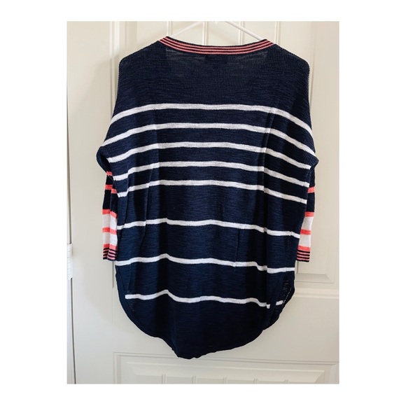Express Striped Circle Hem Tunic Sweater - Picture 2 of 7